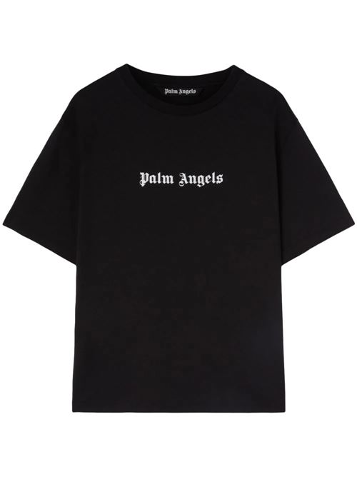 Black t-shirt with logo PALM ANGELS | PMAA089S24JER0021001